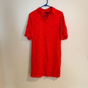 Banana Republic red lace dress